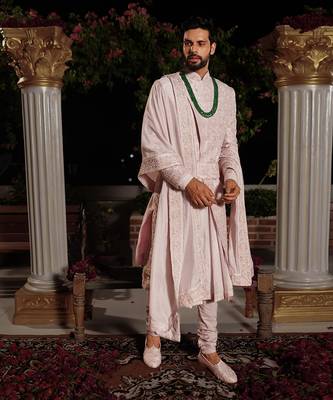 Lavender Bharata Sherwani Set 3