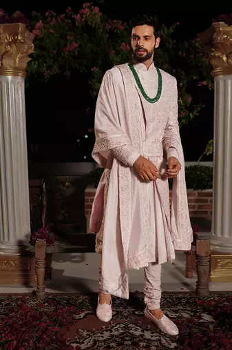Lavender Bharata Sherwani Set