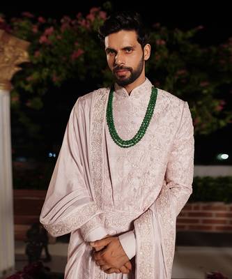 Lavender Bharata Sherwani Set 6