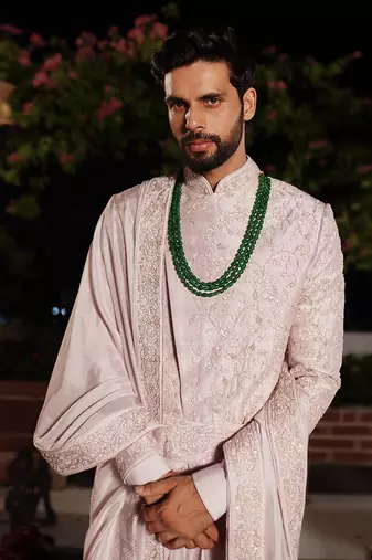 Lavender Bharata Sherwani Set