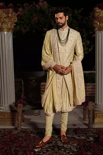 Green Arjun Sherwani Set