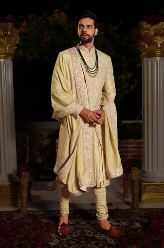 Green Arjun Sherwani Set