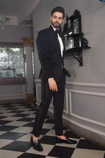 Black Kara Tuxedo Set