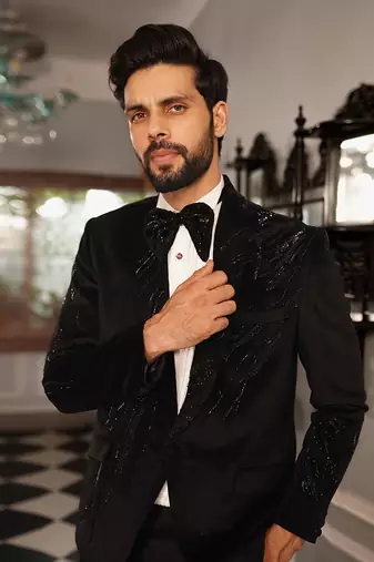 Black Kara Tuxedo Set