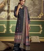 Black digital print pashmina salwar