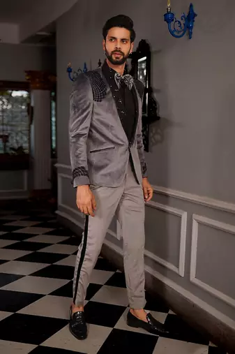 Grey Vali Tuxedo Set