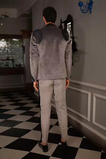Grey Vali Tuxedo Set