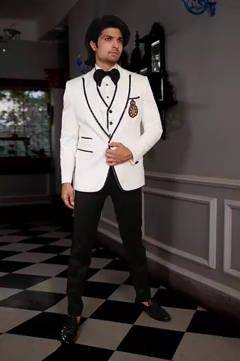 White Rish Tuxedo Set