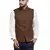 Chocolate Brown Plain Nehru Jacket for Men Stylish Latest Design Suitable for Ethnic Wear