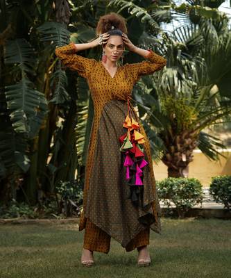 Dilruba Dhaani Sage Phoonday Wala Angrakha 3
