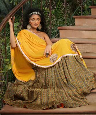 Dilruba Sunrise Yellow Toga Flair Dress 5