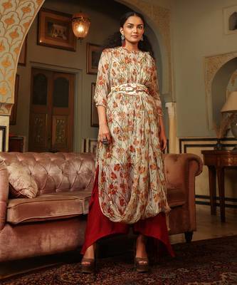 Dilruba Exaggerated  Draped  Kurta Set 1