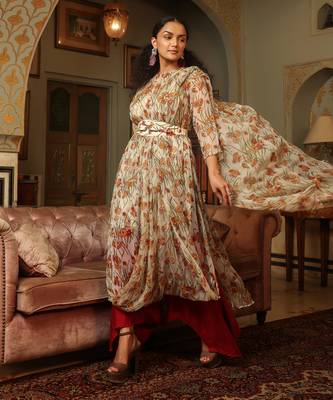 Dilruba Exaggerated  Draped  Kurta Set 3