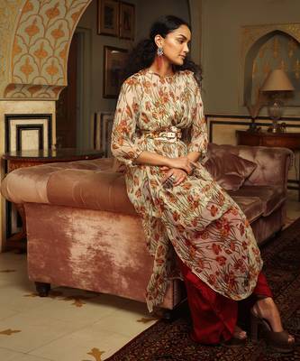 Dilruba Exaggerated  Draped  Kurta Set 4