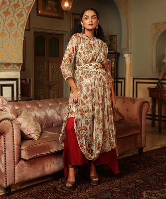 Dilruba Exaggerated  Draped  Kurta Set 6