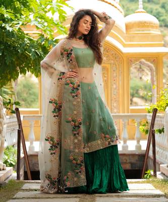 Dilruba Ivoreen Crush Skirt Kurta Set 4