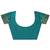 Teal woven banarasi saree with blouse