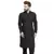 Black Cotton Chikankari Lucknowi Jaal Embroidered Men- Kurtas