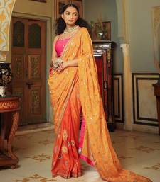 Dilruba Narangi Jaal Saree Blouse