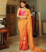 Dilruba Narangi Jaal Saree Blouse