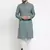 Men Light Grey Cotton Chikankari Lucknowi Jaal Embroidered kurta-pajama