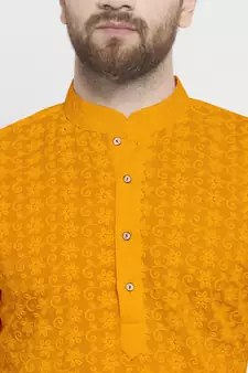 pista green embroidered chikankari kurta WITH WHITE ALIGARH PAJAMA for men