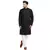Treemoda Men Embroidered Cotton Chikankari Black kurta-pajama