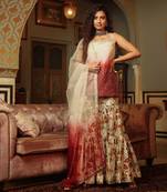 Dilruba Ivored Ombre Kurta Sharara Set