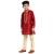 Red printed pure brocade silk boys-kurta-pyjama by Treemoda
