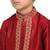 Red printed pure brocade silk boys-kurta-pyjama by Treemoda