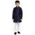 Blue printed pure brocade silk boys-kurta-pyjama by Treemoda
