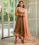 Dilruba Bageecha Ruched Anarkali Bejewelled Gotapatti Neckline 