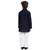 Blue embroidered cotton boys-kurta-pyjama by Treemoda