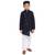 Blue embroidered cotton boys-kurta-pyjama by Treemoda