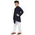 Blue embroidered cotton boys-kurta-pyjama by Treemoda