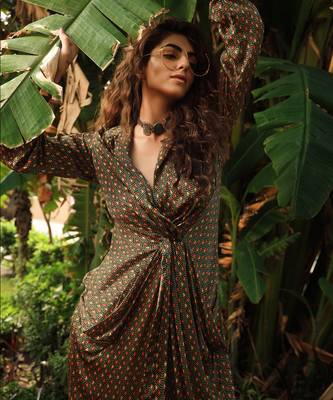 Trevron Sage Green Twisted Dress 8