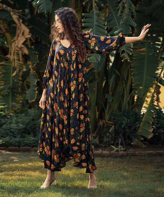 Bageecha Charcoal Black Dress 3