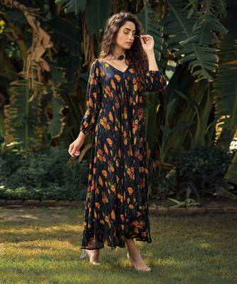 Bageecha Charcoal Black Dress 4