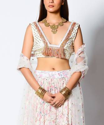 Ivory Moonlight Mist Lehenga Set 3
