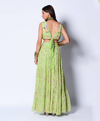 Lime Green Lea Love Lehenga Set 2