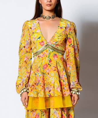 Yellow Marigold Peplum 3
