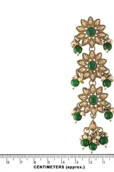 Traditional Gold Plated With Stunning Antique Finish Kundan & Pearl Earrings for Women
