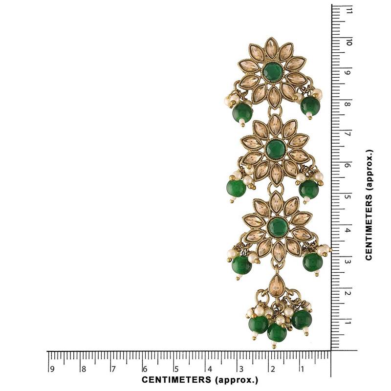 Traditional Gold Plated With Stunning Antique Finish Kundan & Pearl Earrings for Women