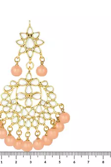 Traditional Gold Plated Kundan & Pearl Earrings For Women