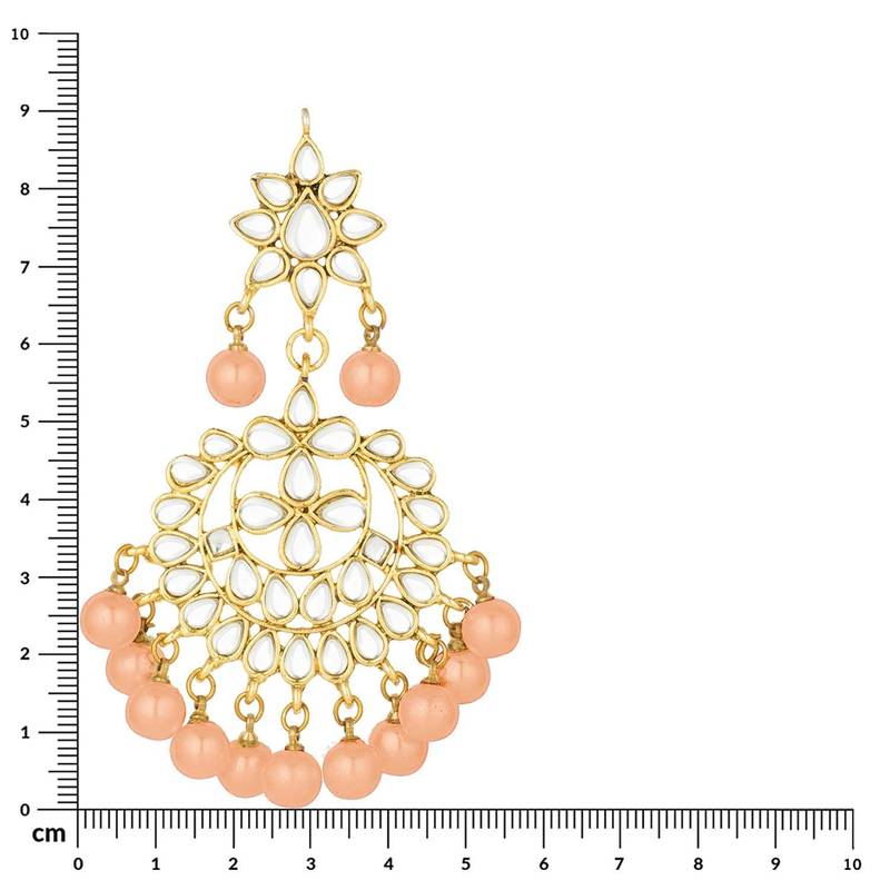 Traditional Gold Plated Kundan & Pearl Earrings For Women