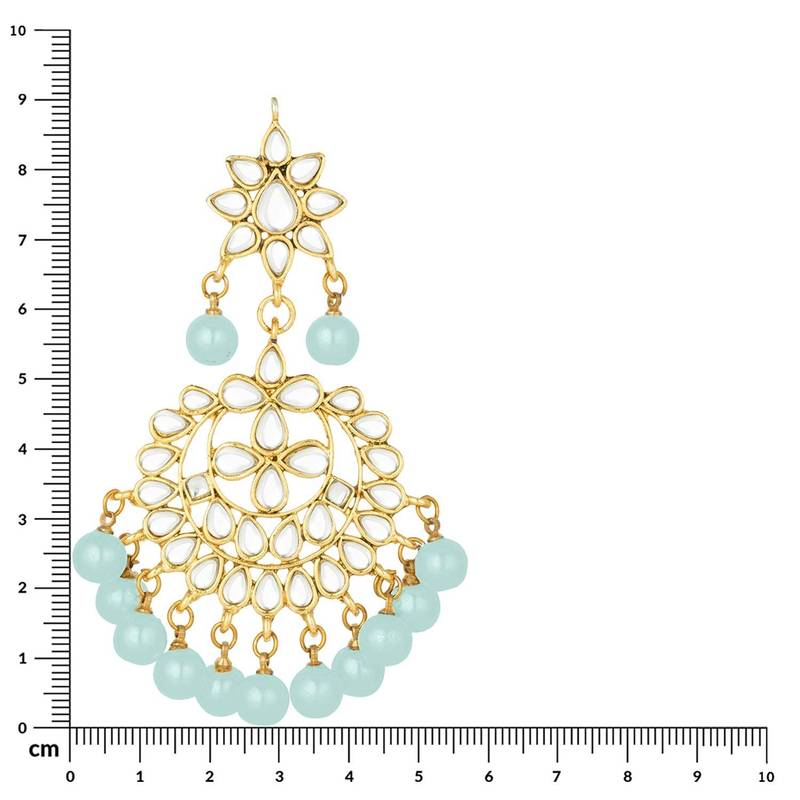 Traditional Gold Plated Kundan & Pearl Earrings For Women