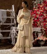 4 piece double layer sharara set