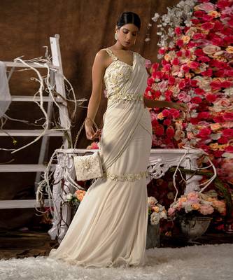 4 piece ready to wear saree set 2