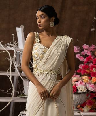 4 piece ready to wear saree set 3