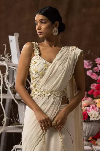 4 piece ready to wear saree set
